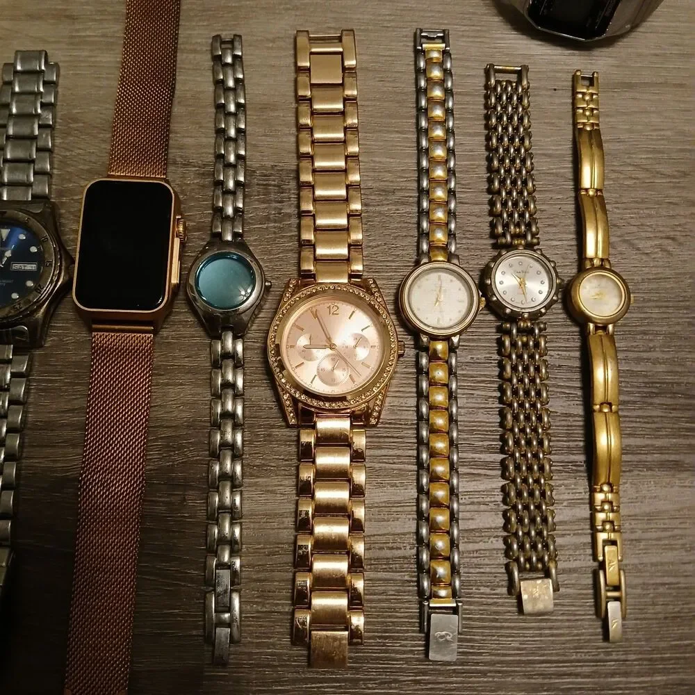 Lot 35+ Watches Parts/Repair ALL Metal Relic Casio Timex Guess Armitron Citizen